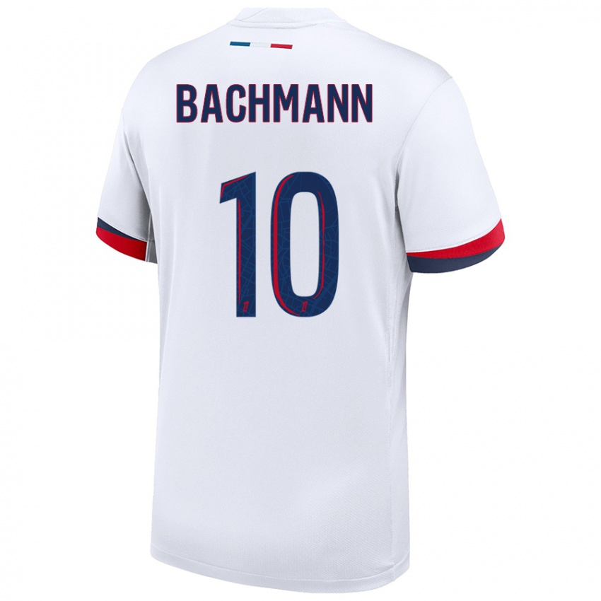 Niño Camiseta Ramona Bachmann #10 Blanco Azul Rojo 2ª Equipación 2024/25 La Camisa Chile