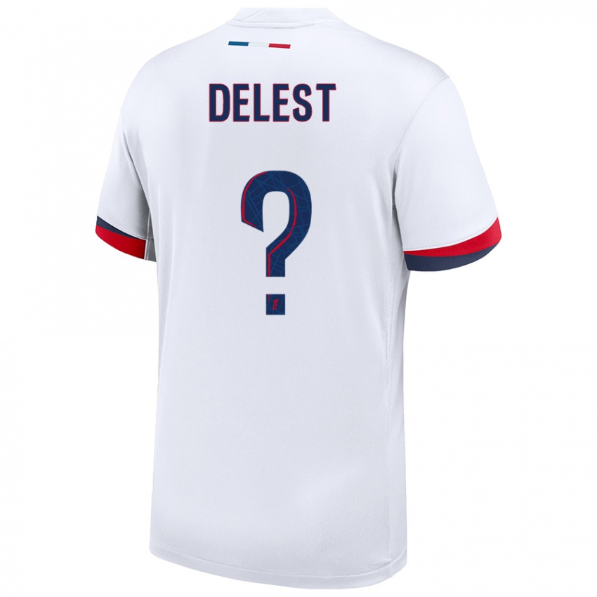 Niño Camiseta Shadyl Delest #0 Blanco Azul Rojo 2ª Equipación 2024/25 La Camisa Chile