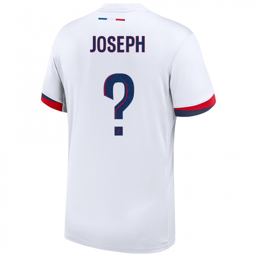 Niño Camiseta Amelie Joseph #0 Blanco Azul Rojo 2ª Equipación 2024/25 La Camisa Chile