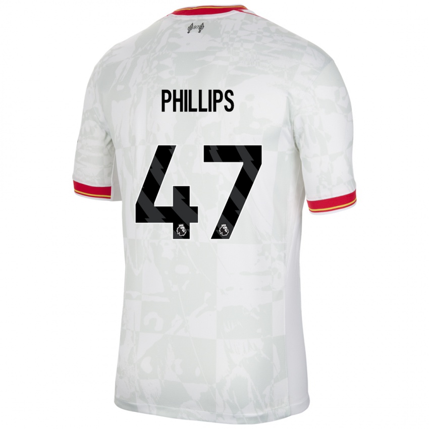 Niño Camiseta Nathaniel Phillips #47 Blanco Rojo Negro Equipación Tercera 2024/25 La Camisa Chile