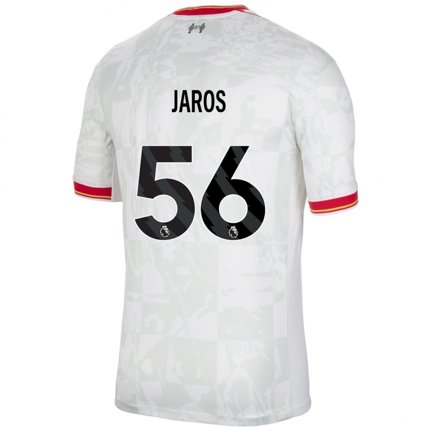 Niño Camiseta Vitezslav Jaros #56 Blanco Rojo Negro Equipación Tercera 2024/25 La Camisa Chile