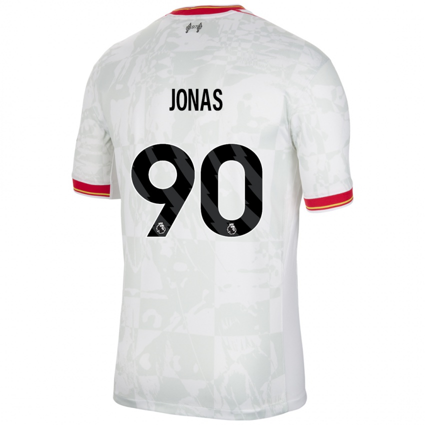 Niño Camiseta Lee Jonas #90 Blanco Rojo Negro Equipación Tercera 2024/25 La Camisa Chile