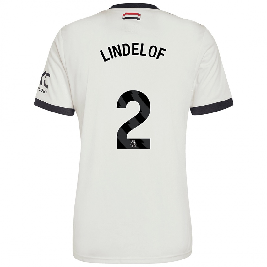 Niño Camiseta Victor Lindelof #2 Blanquecino Equipación Tercera 2024/25 La Camisa Chile