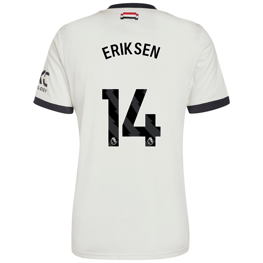 Niño Camiseta Christian Eriksen #14 Blanquecino Equipación Tercera 2024/25 La Camisa Chile