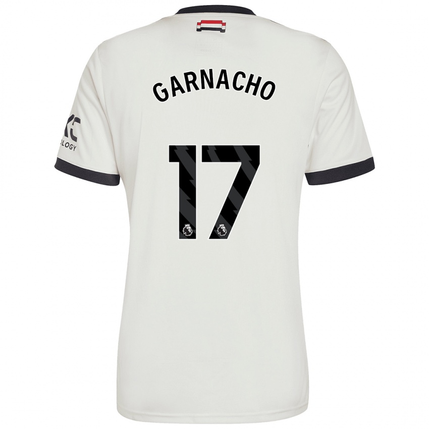 Niño Camiseta Alejandro Garnacho #17 Blanquecino Equipación Tercera 2024/25 La Camisa Chile