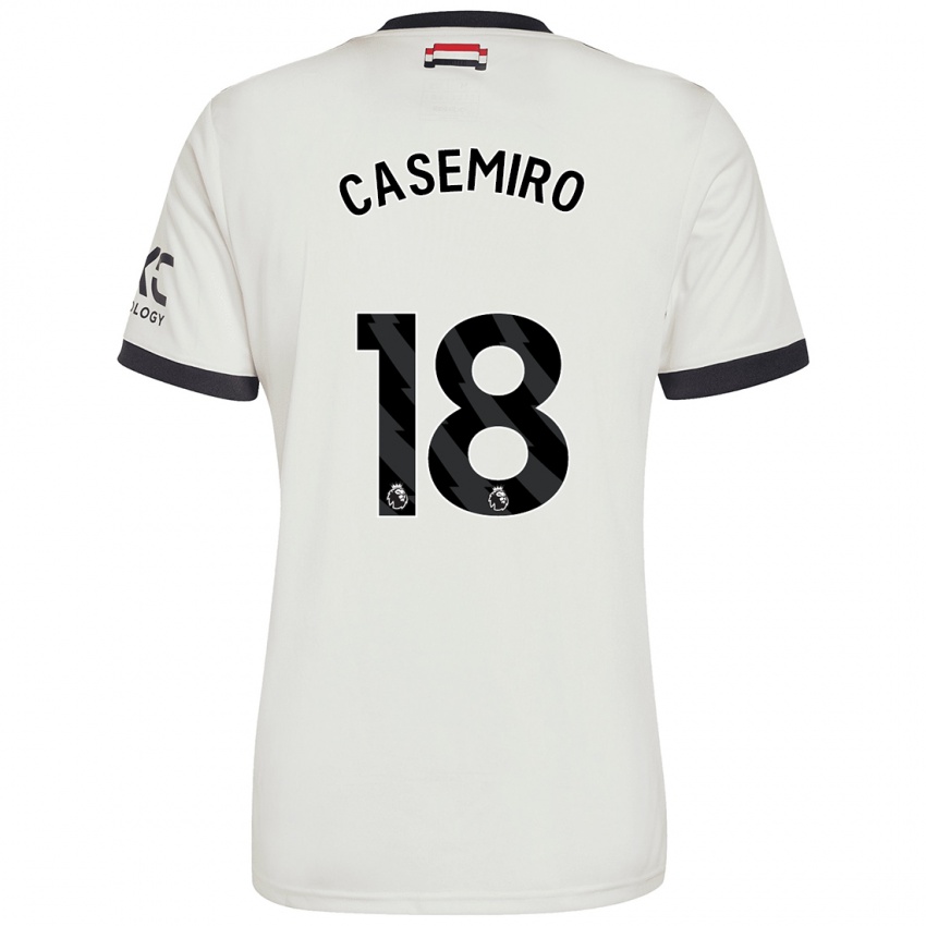 Niño Camiseta Casemiro #18 Blanquecino Equipación Tercera 2024/25 La Camisa Chile