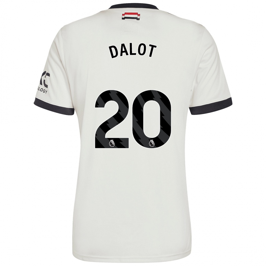 Niño Camiseta Diogo Dalot #20 Blanquecino Equipación Tercera 2024/25 La Camisa Chile