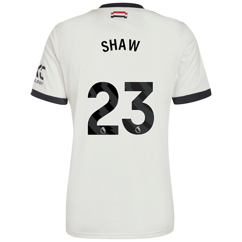 Niño Camiseta Luke Shaw #23 Blanquecino Equipación Tercera 2024/25 La Camisa Chile