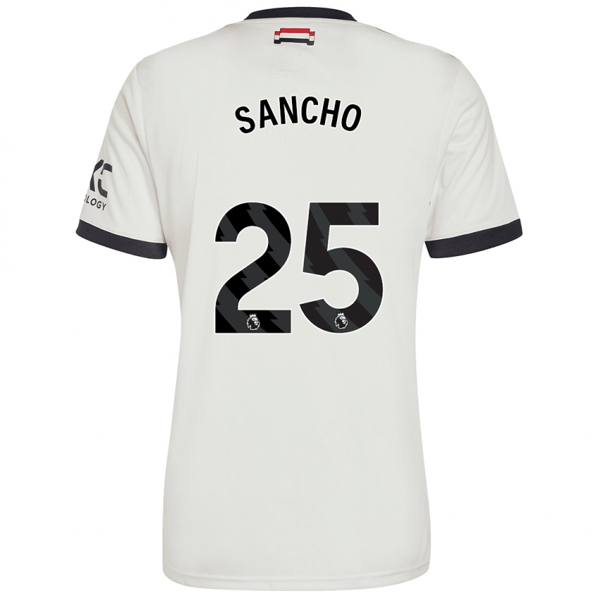 Niño Camiseta Jadon Sancho #25 Blanquecino Equipación Tercera 2024/25 La Camisa Chile