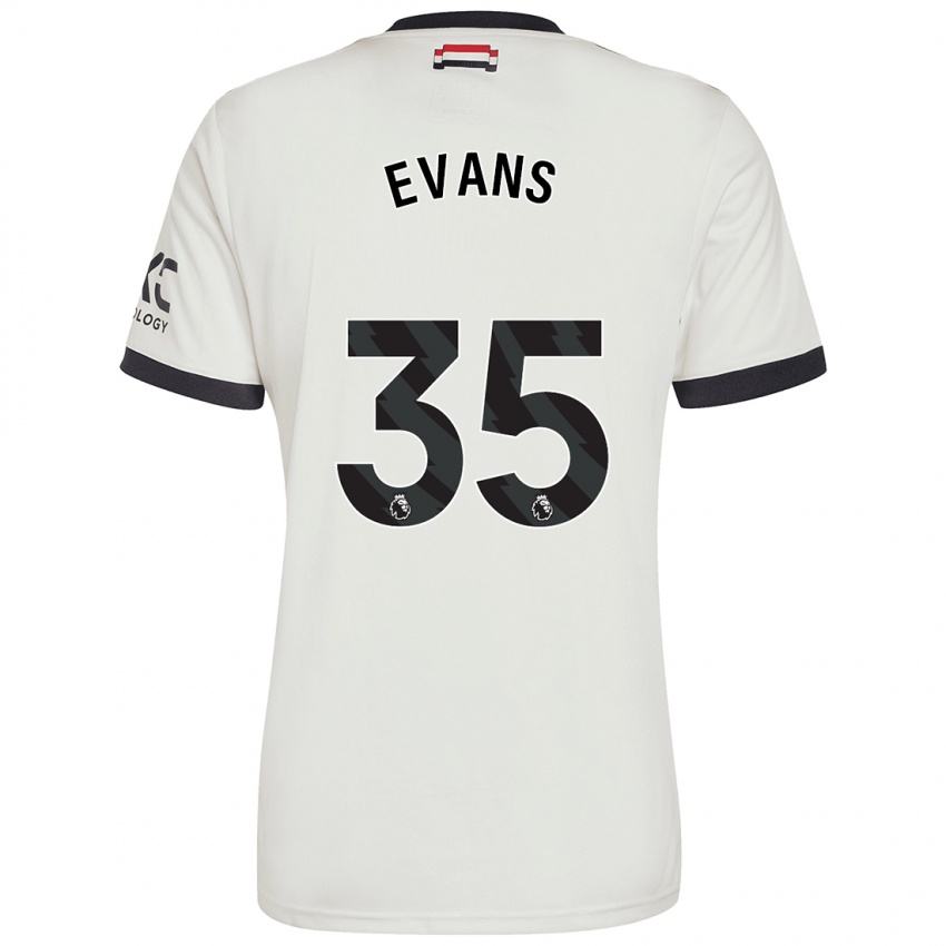 Niño Camiseta Jonny Evans #35 Blanquecino Equipación Tercera 2024/25 La Camisa Chile