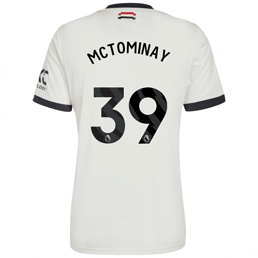 Niño Camiseta Scott Mctominay #39 Blanquecino Equipación Tercera 2024/25 La Camisa Chile