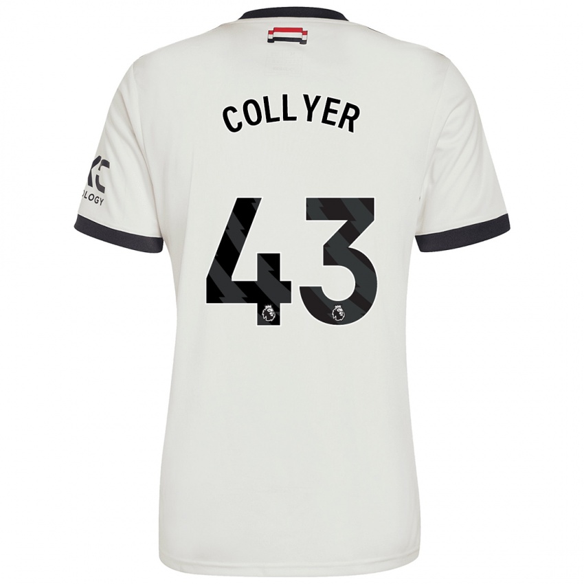 Niño Camiseta Toby Collyer #43 Blanquecino Equipación Tercera 2024/25 La Camisa Chile