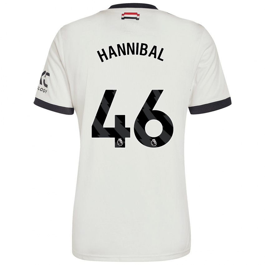 Niño Camiseta Hannibal Mejbri #46 Blanquecino Equipación Tercera 2024/25 La Camisa Chile