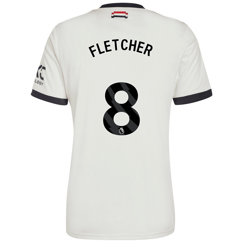 Niño Camiseta Tyler Fletcher #8 Blanquecino Equipación Tercera 2024/25 La Camisa Chile