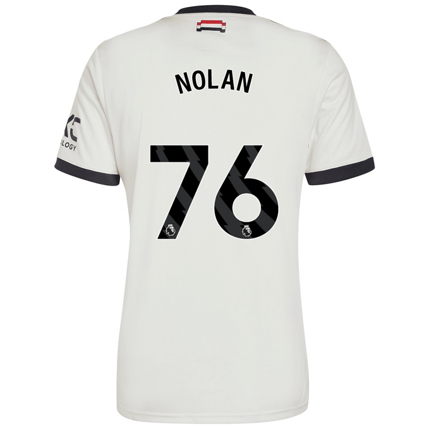 Niño Camiseta James Nolan #76 Blanquecino Equipación Tercera 2024/25 La Camisa Chile