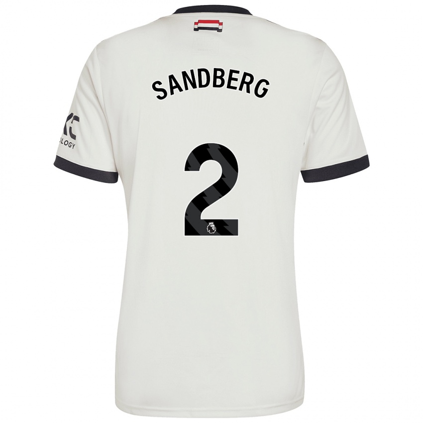 Niño Camiseta Anna Sandberg #2 Blanquecino Equipación Tercera 2024/25 La Camisa Chile