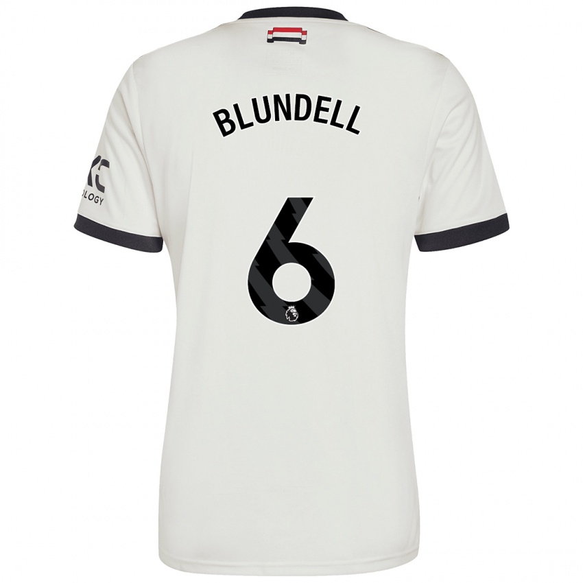 Niño Camiseta Hannah Blundell #6 Blanquecino Equipación Tercera 2024/25 La Camisa Chile