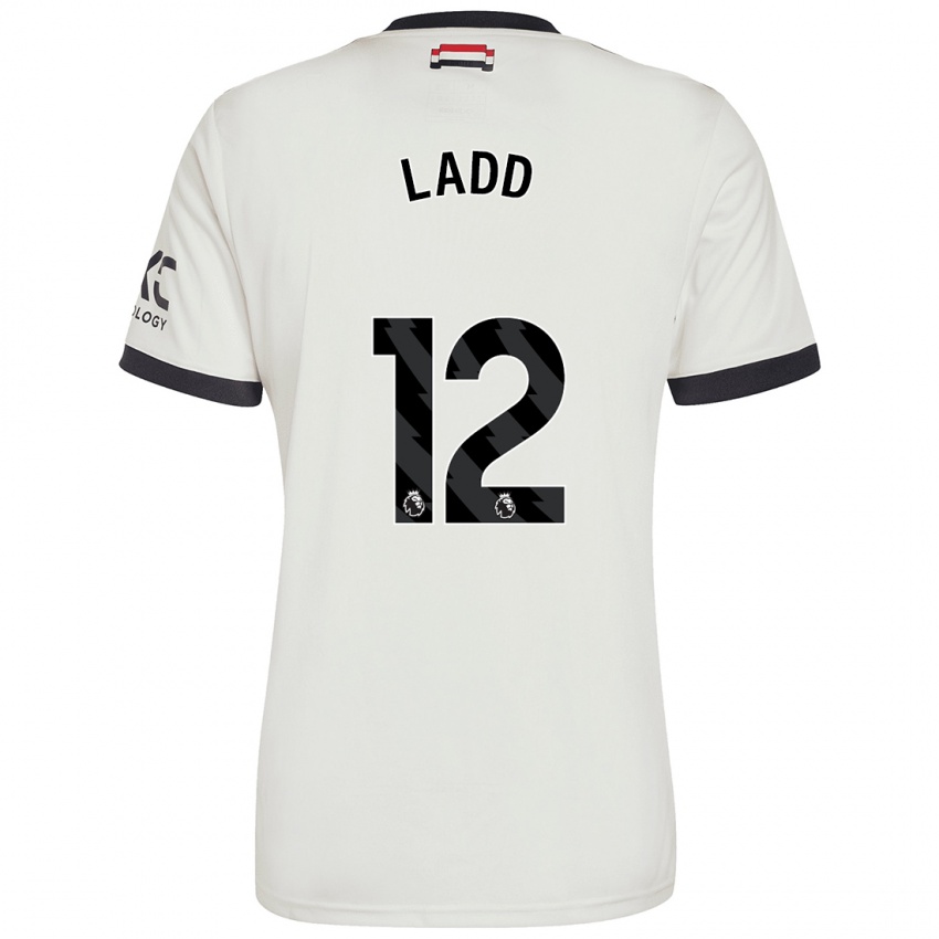 Niño Camiseta Hayley Ladd #12 Blanquecino Equipación Tercera 2024/25 La Camisa Chile