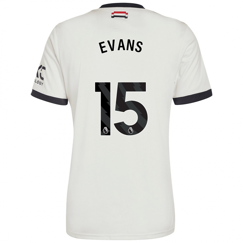 Niño Camiseta Gemma Evans #15 Blanquecino Equipación Tercera 2024/25 La Camisa Chile