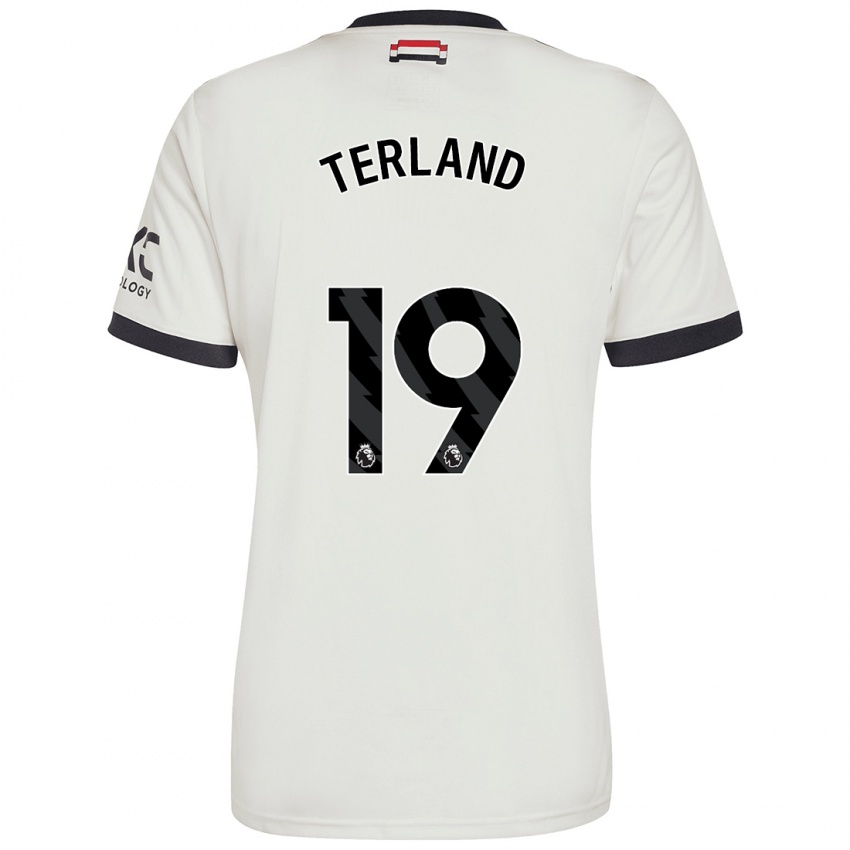 Niño Camiseta Elisabeth Terland #19 Blanquecino Equipación Tercera 2024/25 La Camisa Chile