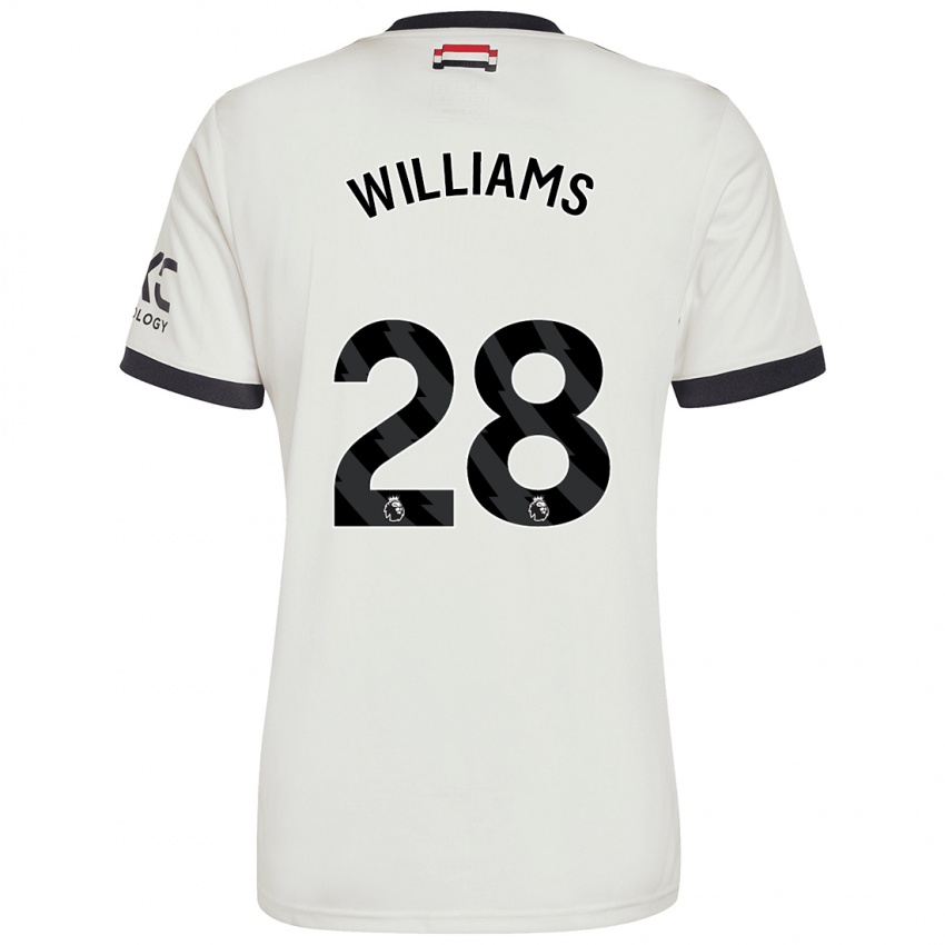 Niño Camiseta Rachel Williams #28 Blanquecino Equipación Tercera 2024/25 La Camisa Chile