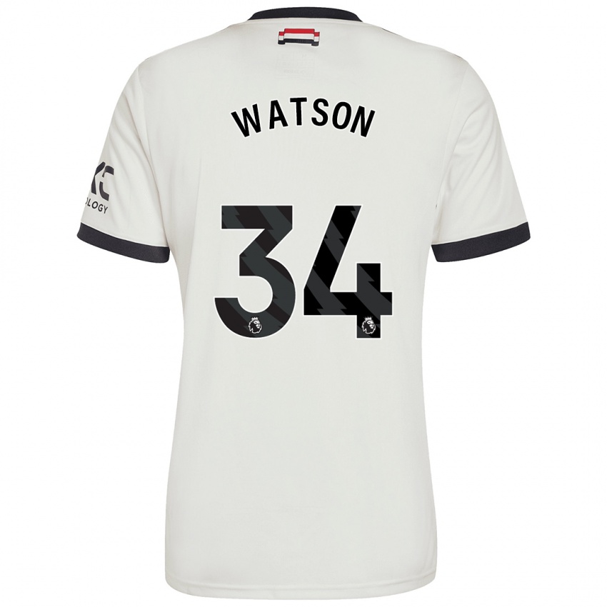 Niño Camiseta Emma Watson #34 Blanquecino Equipación Tercera 2024/25 La Camisa Chile