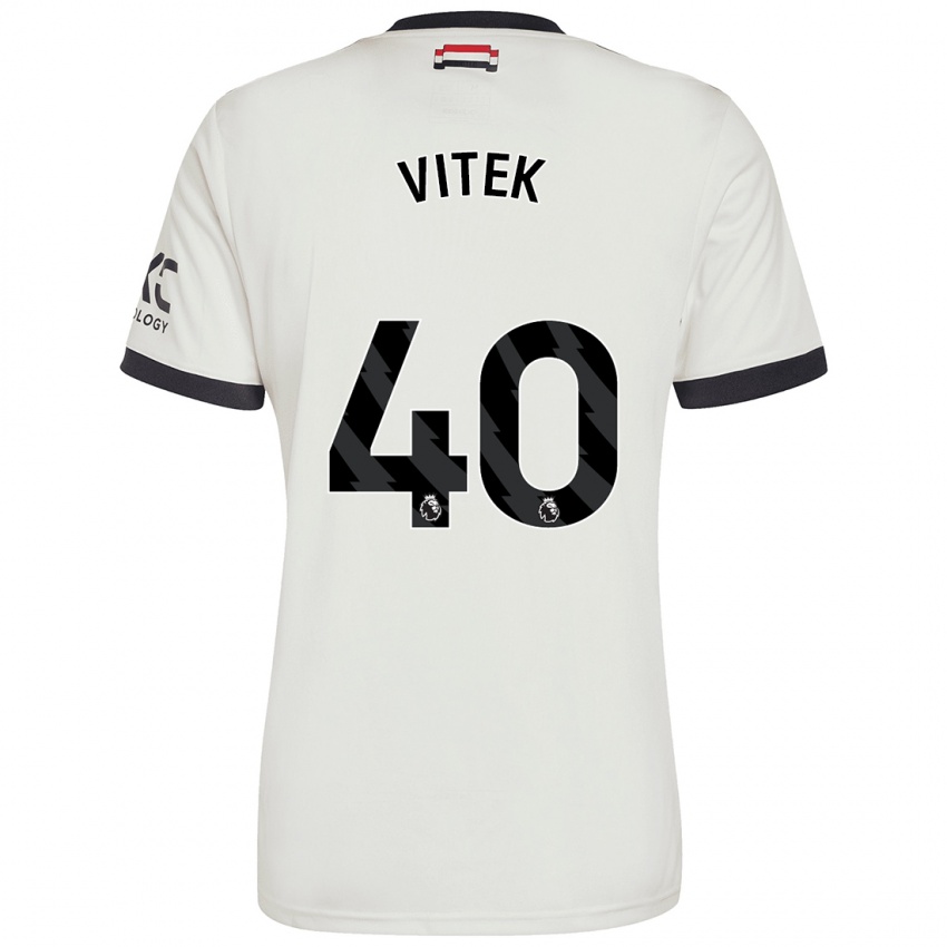 Niño Camiseta Radek Vitek #40 Blanquecino Equipación Tercera 2024/25 La Camisa Chile