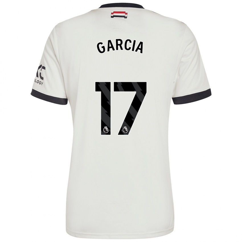 Niño Camiseta Lucia Garcia #17 Blanquecino Equipación Tercera 2024/25 La Camisa Chile