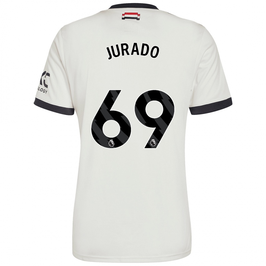 Niño Camiseta Marc Jurado #69 Blanquecino Equipación Tercera 2024/25 La Camisa Chile