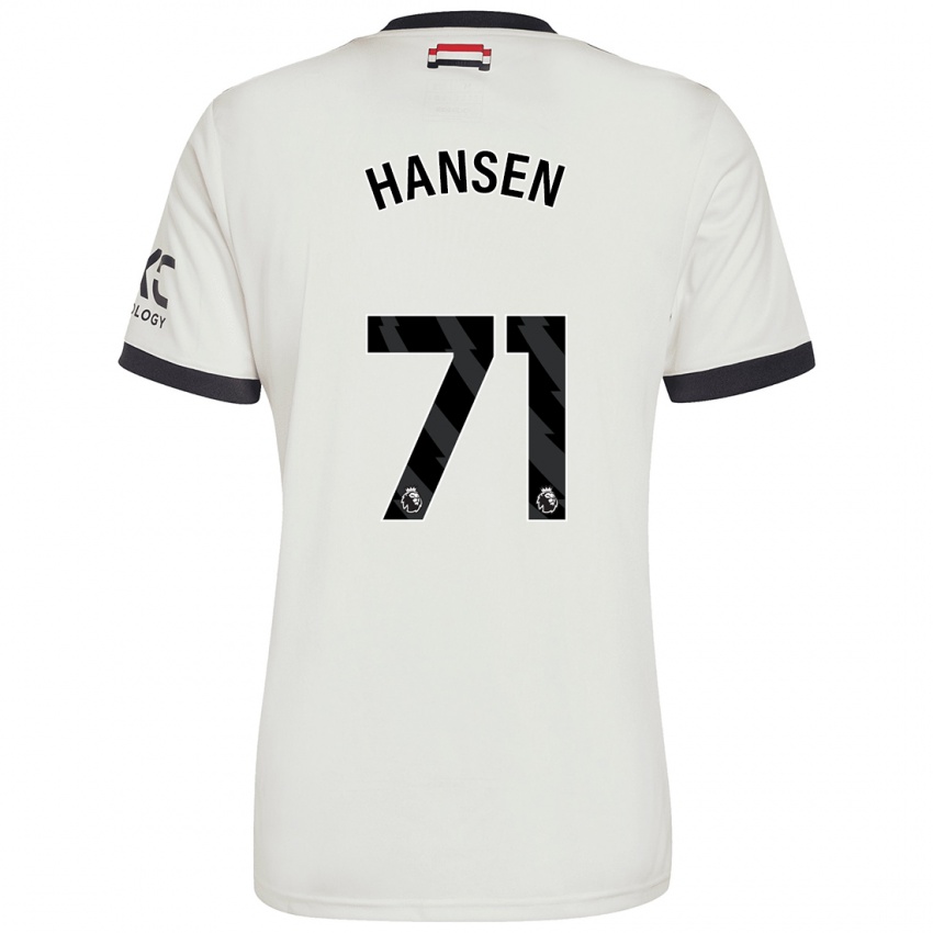 Niño Camiseta Isak Hansen-Aaroen #71 Blanquecino Equipación Tercera 2024/25 La Camisa Chile