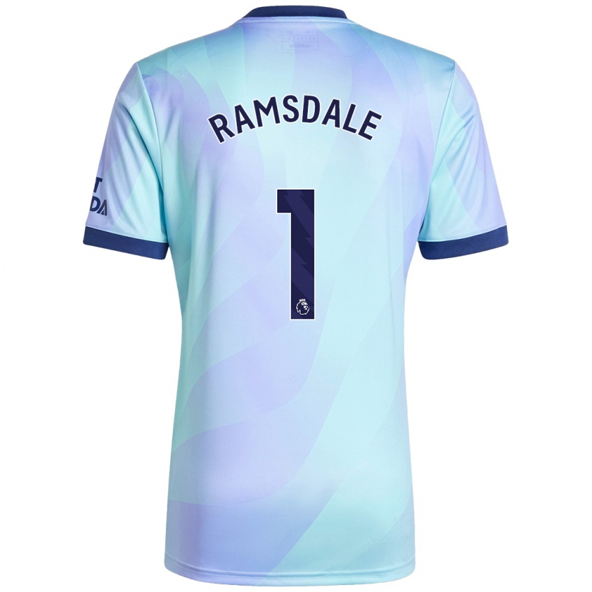 Niño Camiseta Aaron Ramsdale #1 Agua Equipación Tercera 2024/25 La Camisa Chile