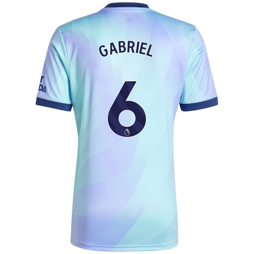 Niño Camiseta Gabriel Magalhaes #6 Agua Equipación Tercera 2024/25 La Camisa Chile