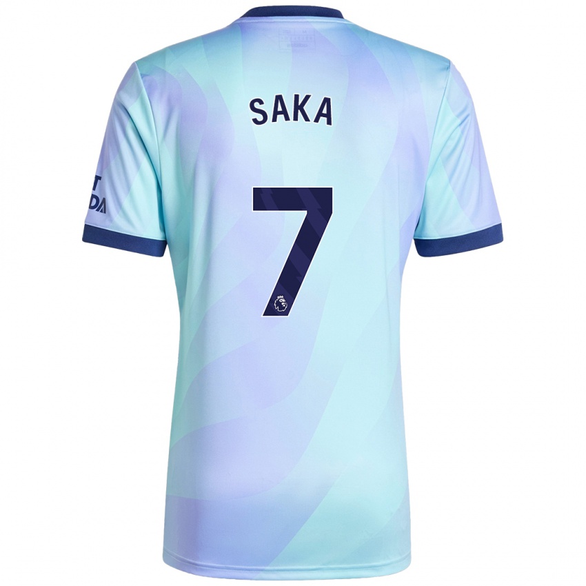 Niño Camiseta Bukayo Saka #7 Agua Equipación Tercera 2024/25 La Camisa Chile