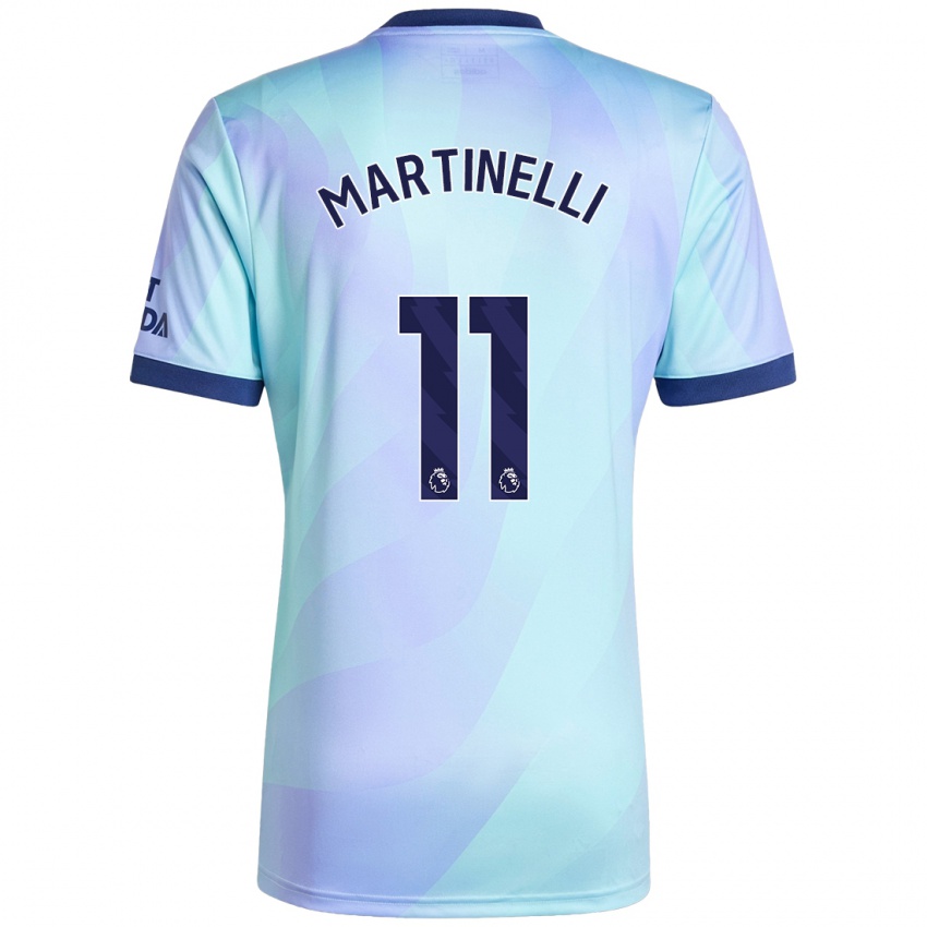 Niño Camiseta Gabriel Martinelli #11 Agua Equipación Tercera 2024/25 La Camisa Chile