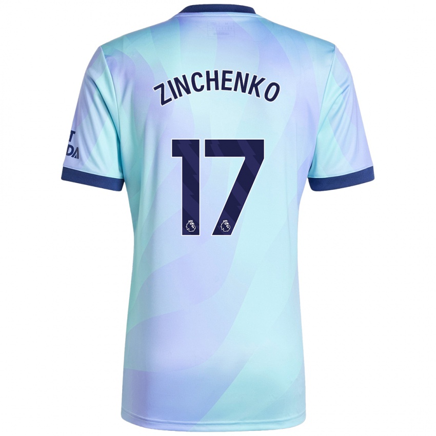 Niño Camiseta Oleksandr Zinchenko #17 Agua Equipación Tercera 2024/25 La Camisa Chile