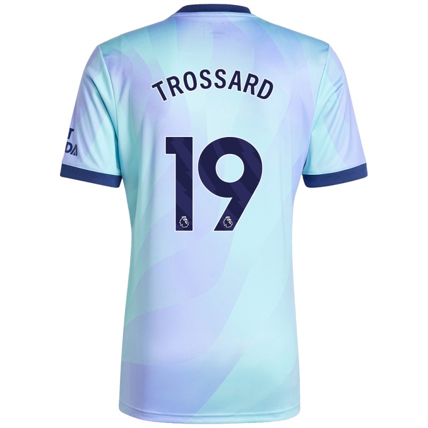 Niño Camiseta Leandro Trossard #19 Agua Equipación Tercera 2024/25 La Camisa Chile