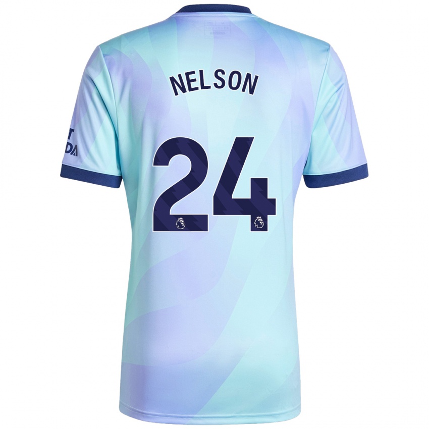 Niño Camiseta Reiss Nelson #24 Agua Equipación Tercera 2024/25 La Camisa Chile