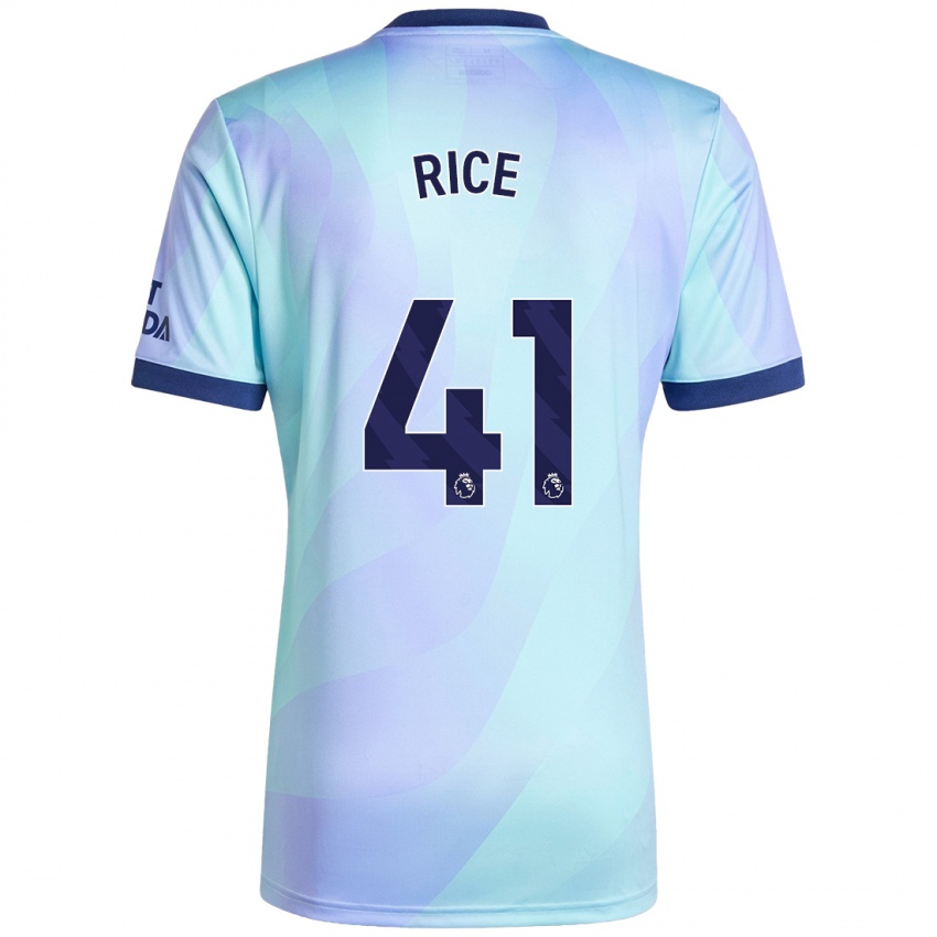 Niño Camiseta Declan Rice #41 Agua Equipación Tercera 2024/25 La Camisa Chile