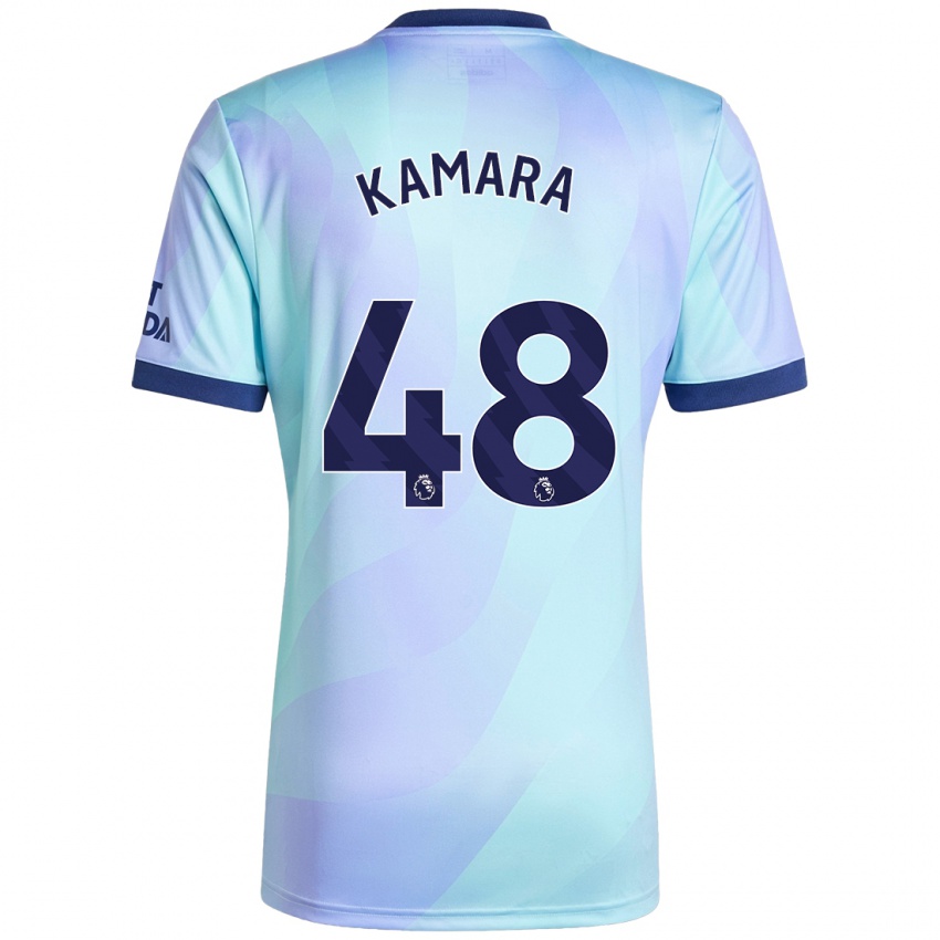 Niño Camiseta Osman Kamara #48 Agua Equipación Tercera 2024/25 La Camisa Chile