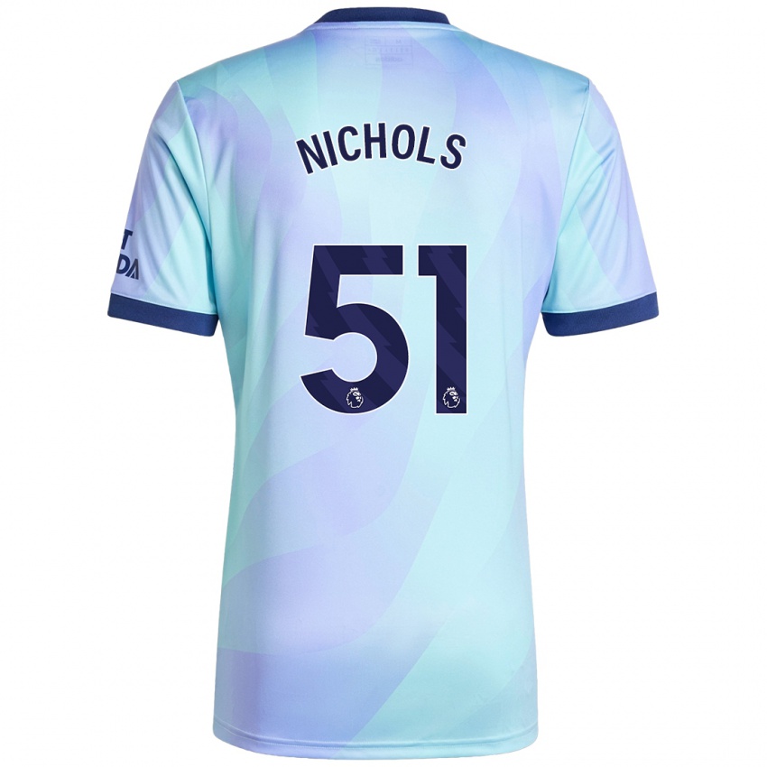 Niño Camiseta Josh Nichols #51 Agua Equipación Tercera 2024/25 La Camisa Chile