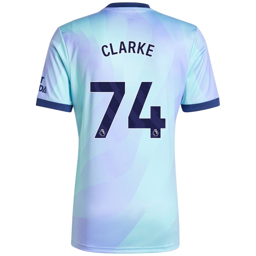 Niño Camiseta Brayden Clarke #74 Agua Equipación Tercera 2024/25 La Camisa Chile