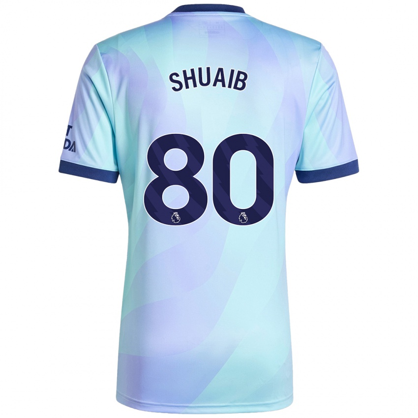 Niño Camiseta Zac Shuaib #80 Agua Equipación Tercera 2024/25 La Camisa Chile