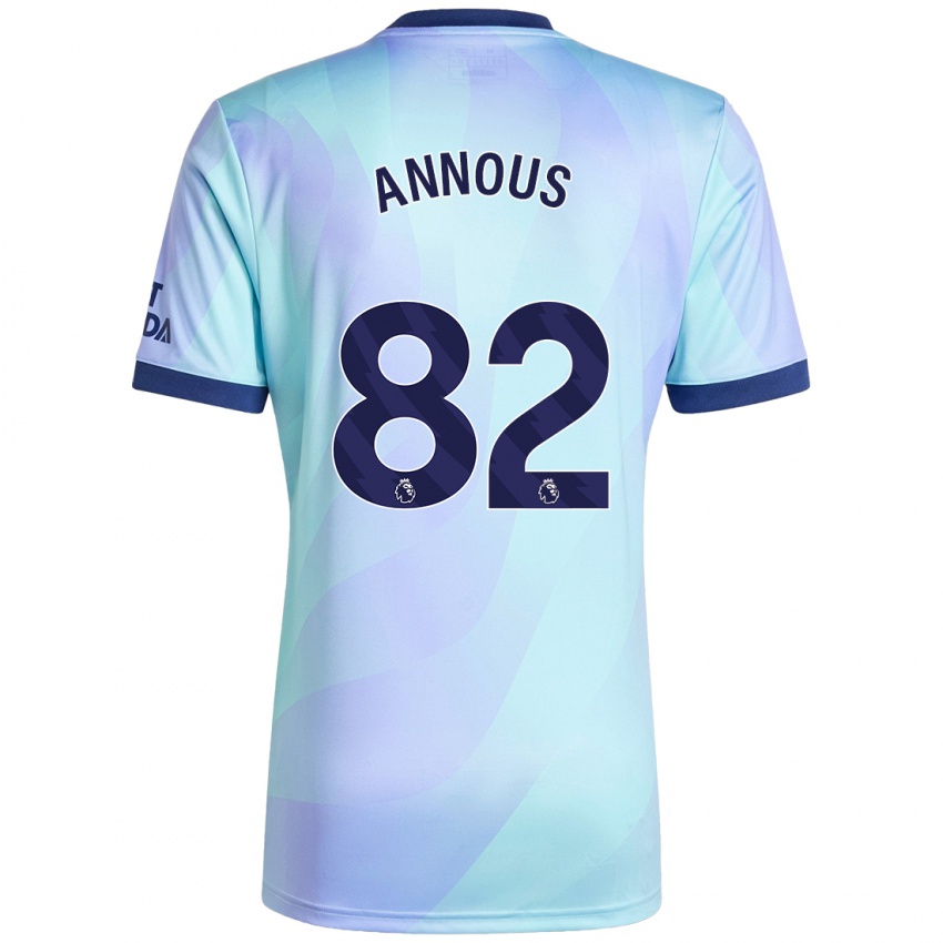 Niño Camiseta Andre Annous #82 Agua Equipación Tercera 2024/25 La Camisa Chile