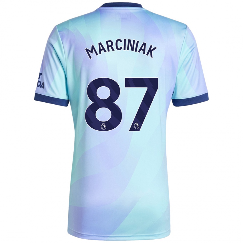 Niño Camiseta Alex Marciniak #87 Agua Equipación Tercera 2024/25 La Camisa Chile