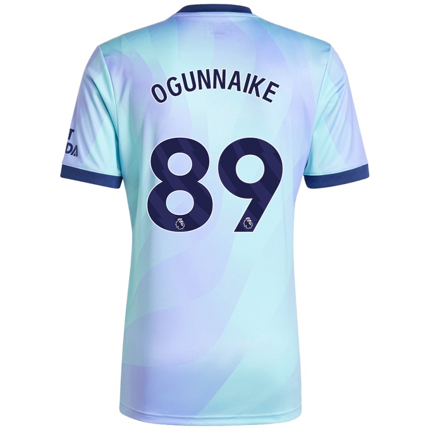 Niño Camiseta Josh Ogunnaike #89 Agua Equipación Tercera 2024/25 La Camisa Chile