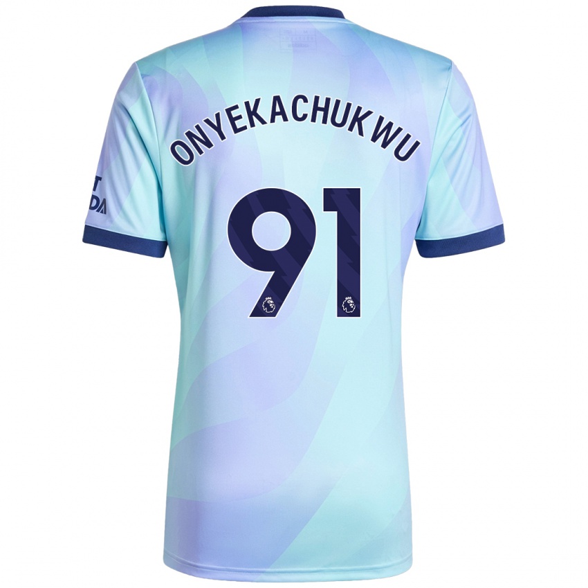 Niño Camiseta Samuel Onyekachukwu #91 Agua Equipación Tercera 2024/25 La Camisa Chile