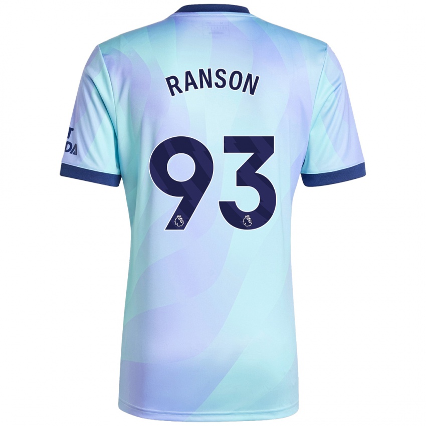 Niño Camiseta Khari Ranson #93 Agua Equipación Tercera 2024/25 La Camisa Chile