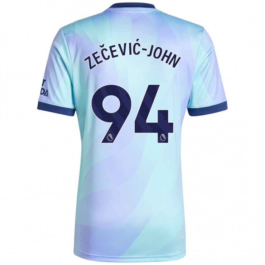 Niño Camiseta Louis Zečević-John #94 Agua Equipación Tercera 2024/25 La Camisa Chile