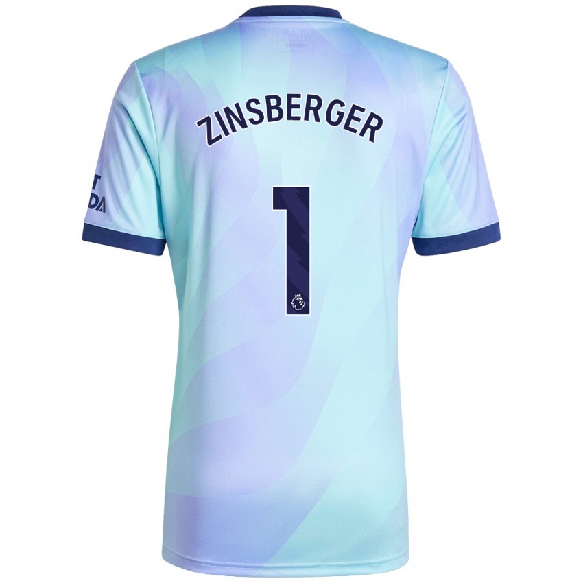 Niño Camiseta Manuela Zinsberger #1 Agua Equipación Tercera 2024/25 La Camisa Chile