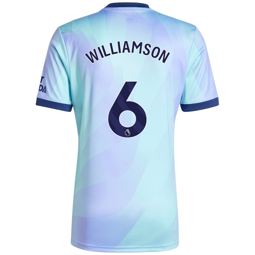 Niño Camiseta Leah Williamson #6 Agua Equipación Tercera 2024/25 La Camisa Chile